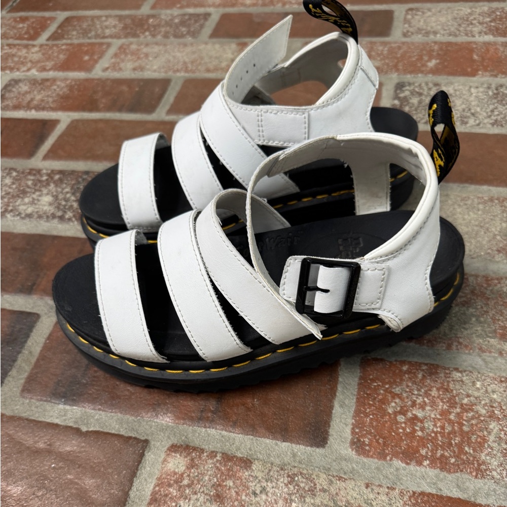 Dr. Martens White Sandals